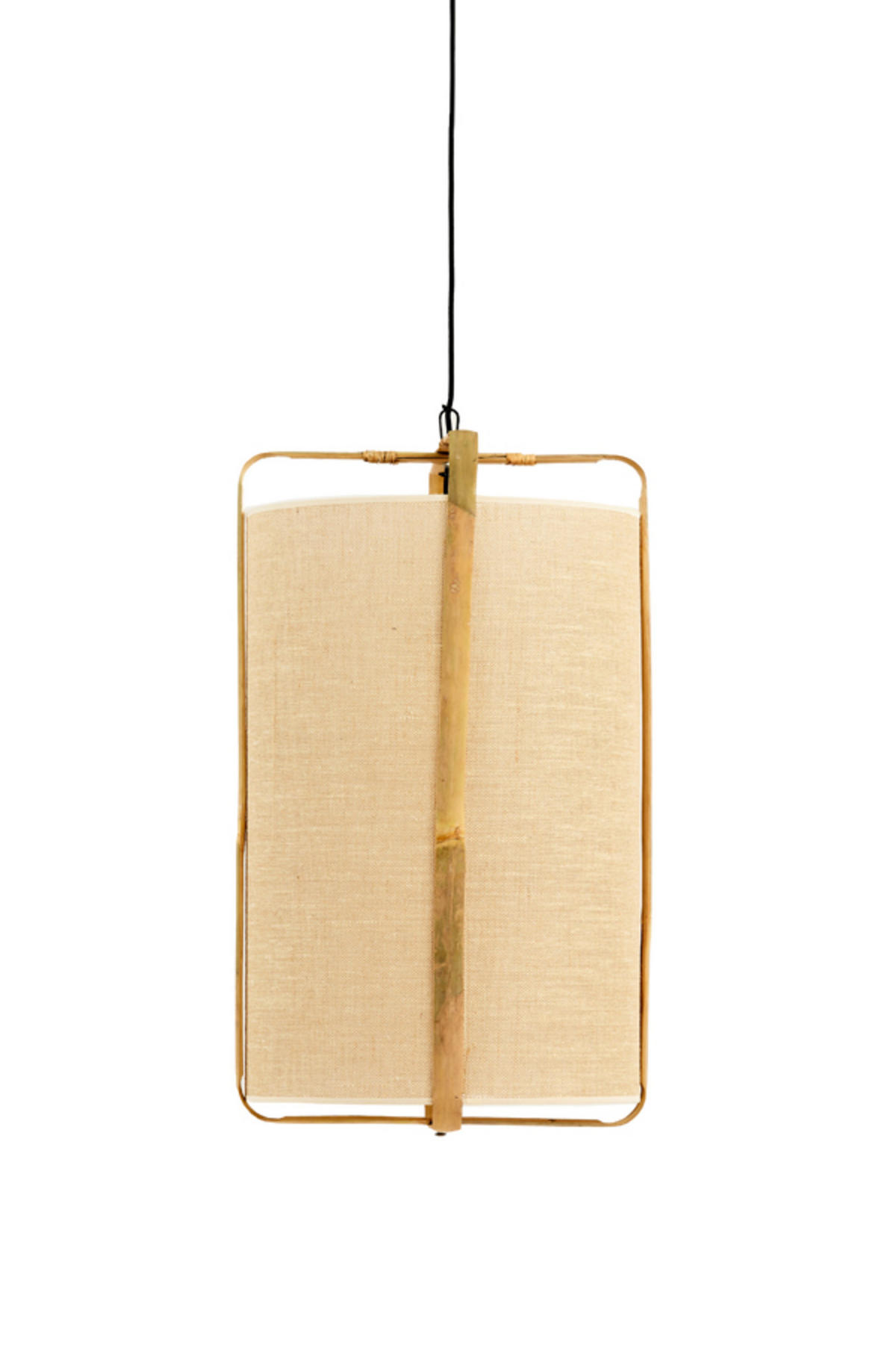 HÄNGELAMPE Sendai Braun Ø37/66 cm - Braun, Holz (37/37/66cm) - Light & Living