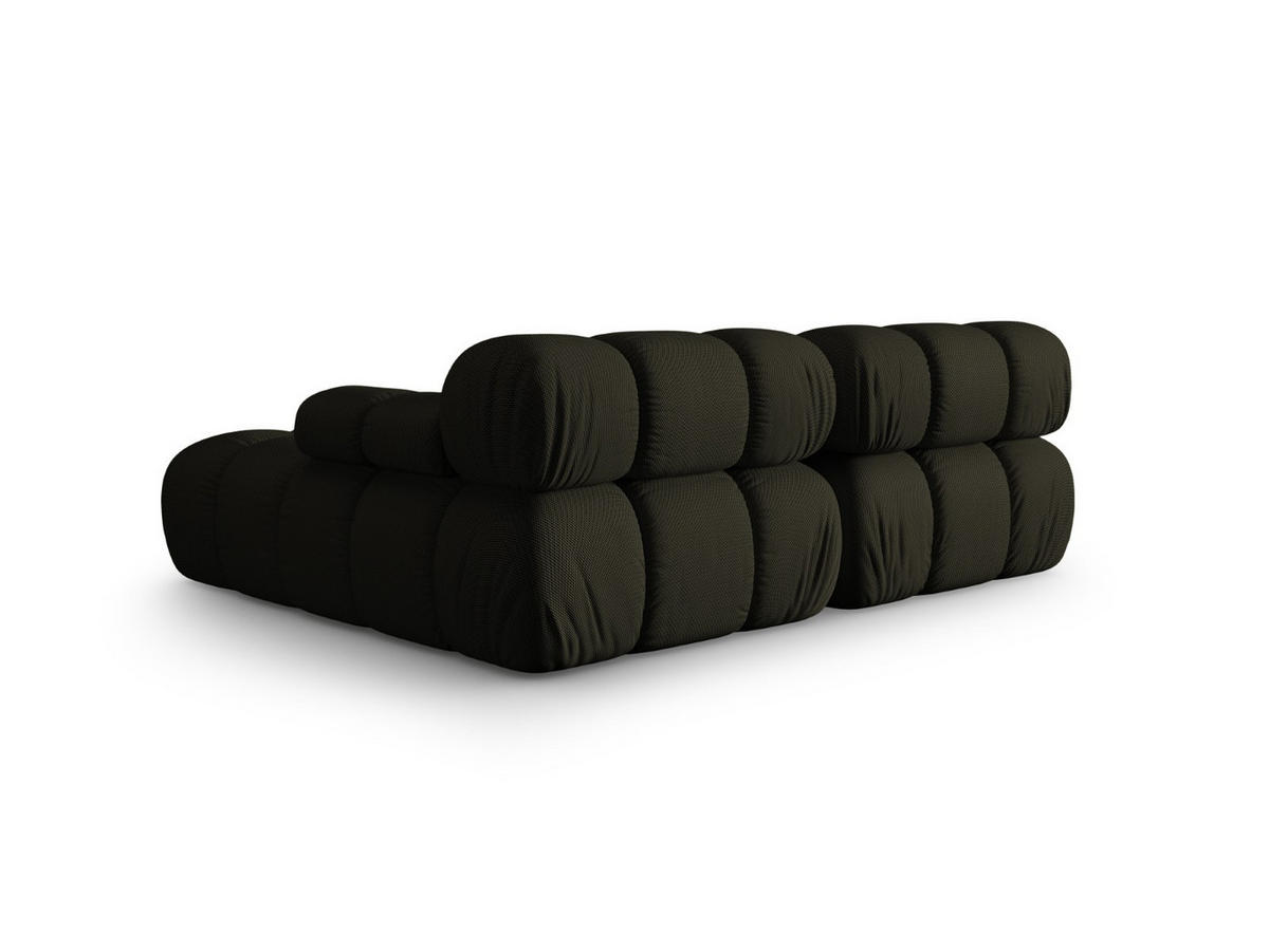 ECKSOFA modular rechts Bellis aus 3D-Stoff Amazonasgrün 3 Sitzplätze - Waldgrün, Textil (155/188cm) - Micadoni