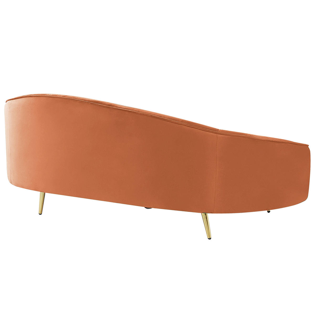 3-SITZER-SOFA Samtstoff Orange Savar - Orange, Textil (183/69/84cm) - Beliani