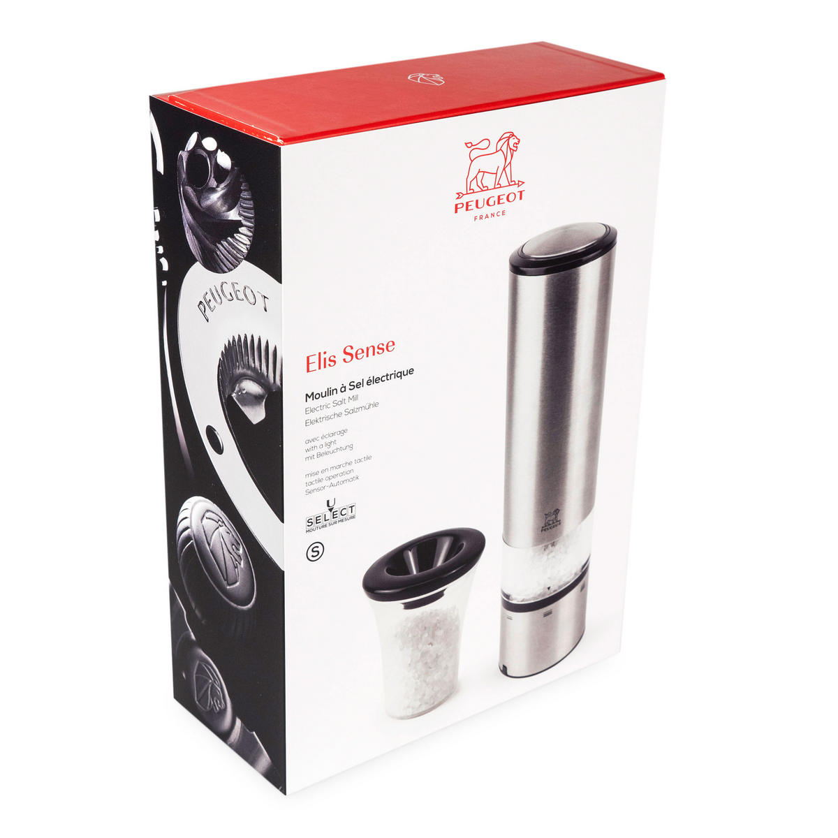 SALZMÜHLE Elektrisch Elis Sense 17.5cm Edelstahl Acryl Stahlmahlwerk - Grau, Metall (5.5/20/5.5cm) - PEUGEOT