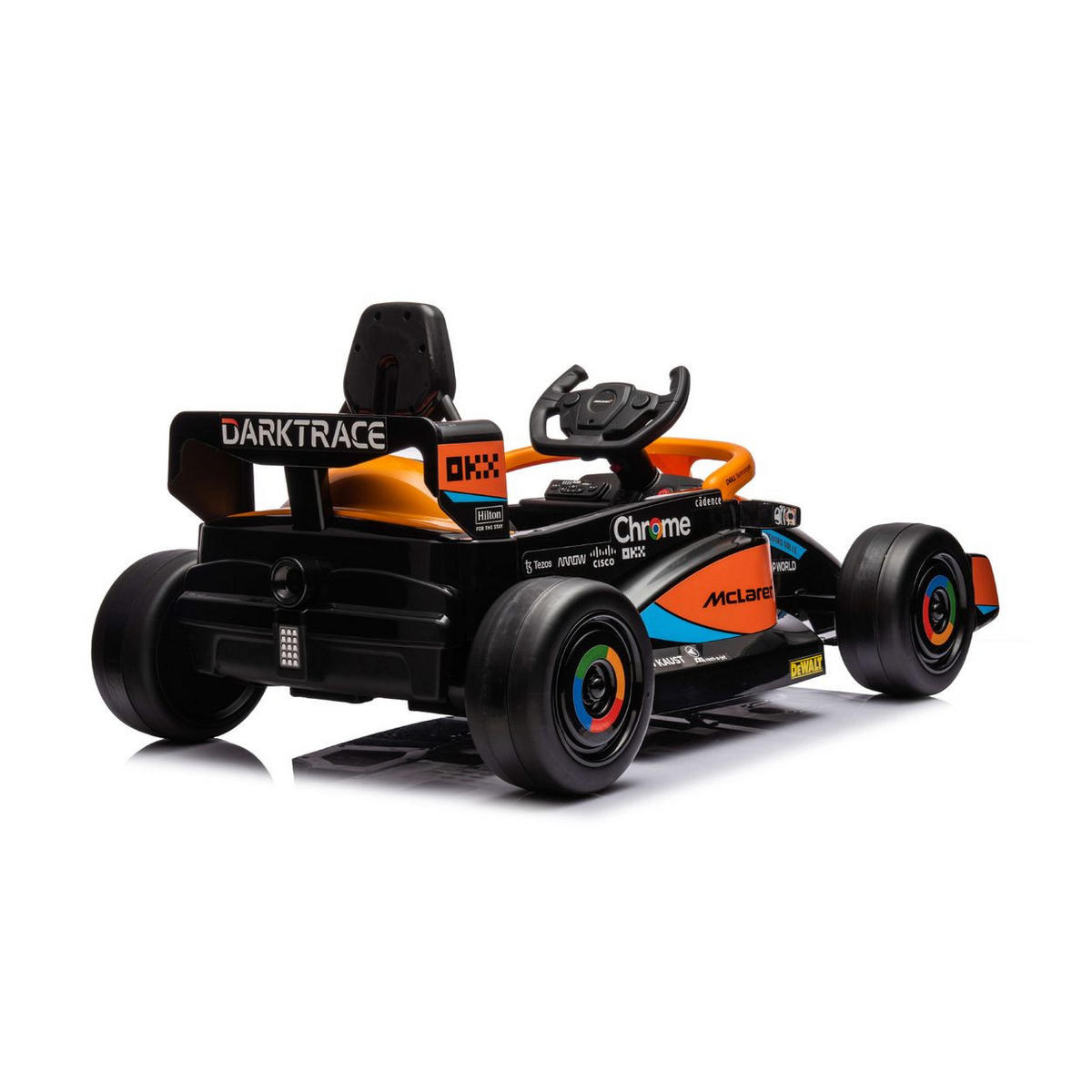 ELEKTROAUTO Formel 1 McLaren orange schwarz Fernbedienung Gurt MP3-Anschluss - Schwarz, Kunststoff (115/67/50cm) - Chipolino