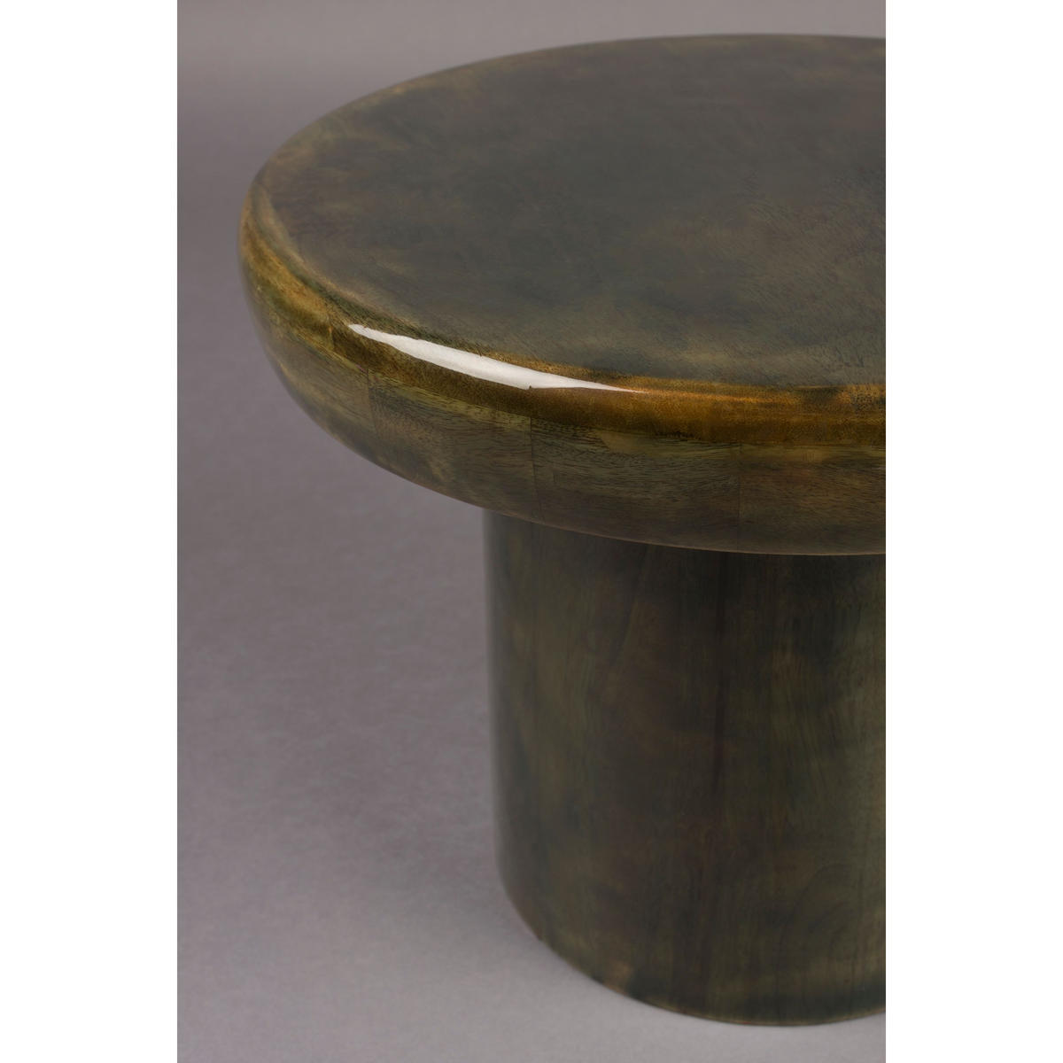 BEISTELLTISCH Mush Rund 45 cm Grün - Grün, Holz (45/45/35cm) - Dutchbone