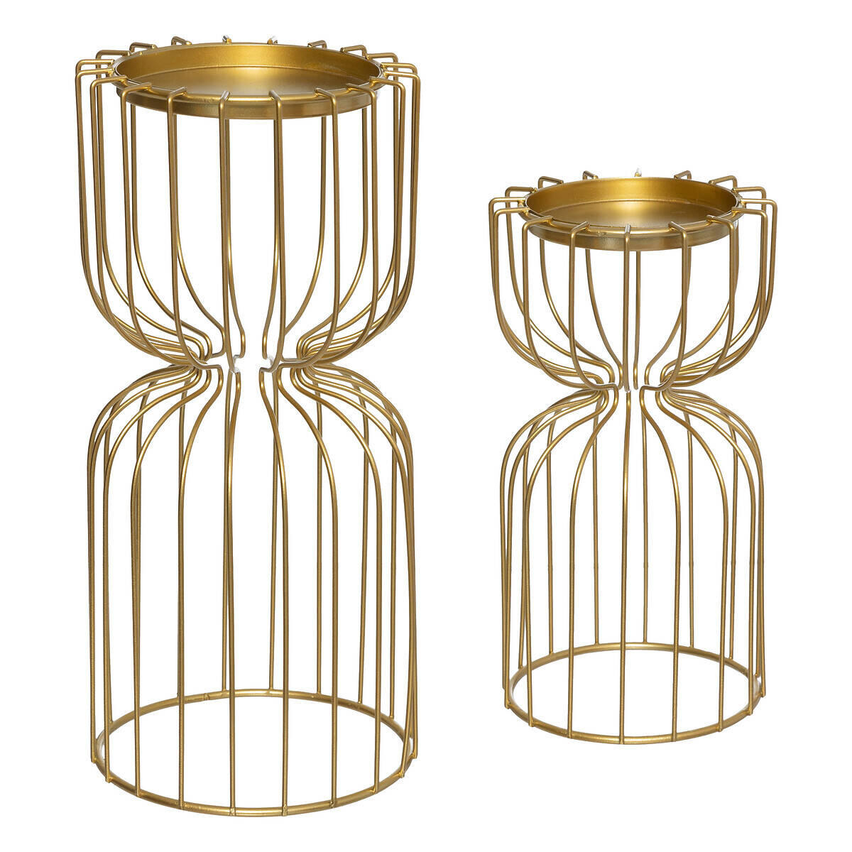 TEELICHTHALTER Metall Gold 2er-Set - Goldfarben, Metall (12/26cm) - Atmosphera Createur d´interieur