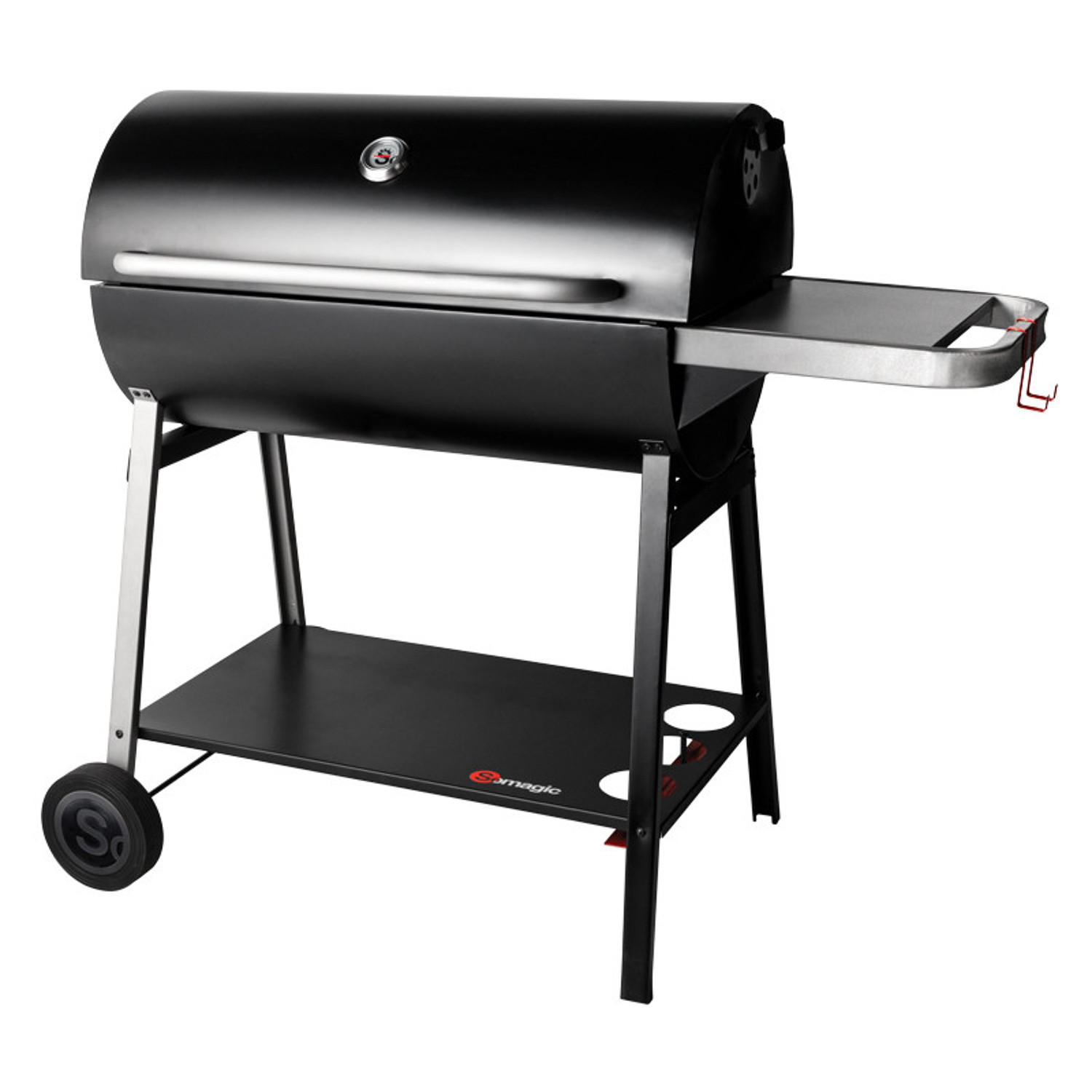 HOLZKOHLEGRILL Schwarz - Schwarz, Metall (65/102.5/118cm)