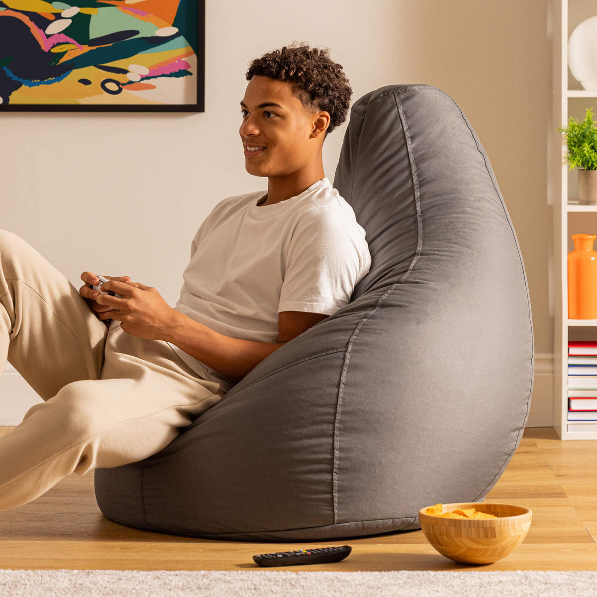 SITZSACK Gaming Stuhl für Indoor und Outdoor - Anthrazit, Kunststoff (90/73/84cm) - icon