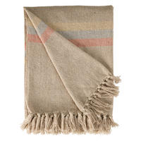 DECKE Unendlich 130x180 cm, 100% Baumwolle, Blau-Bernstein - Bernsteinfarben, Textil (130/180cm) - Au Maison