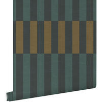 TAPETE Leinenoptik-Streifen 50 x 900 cm - Blau, Papier (50/900cm) - ESTAhome