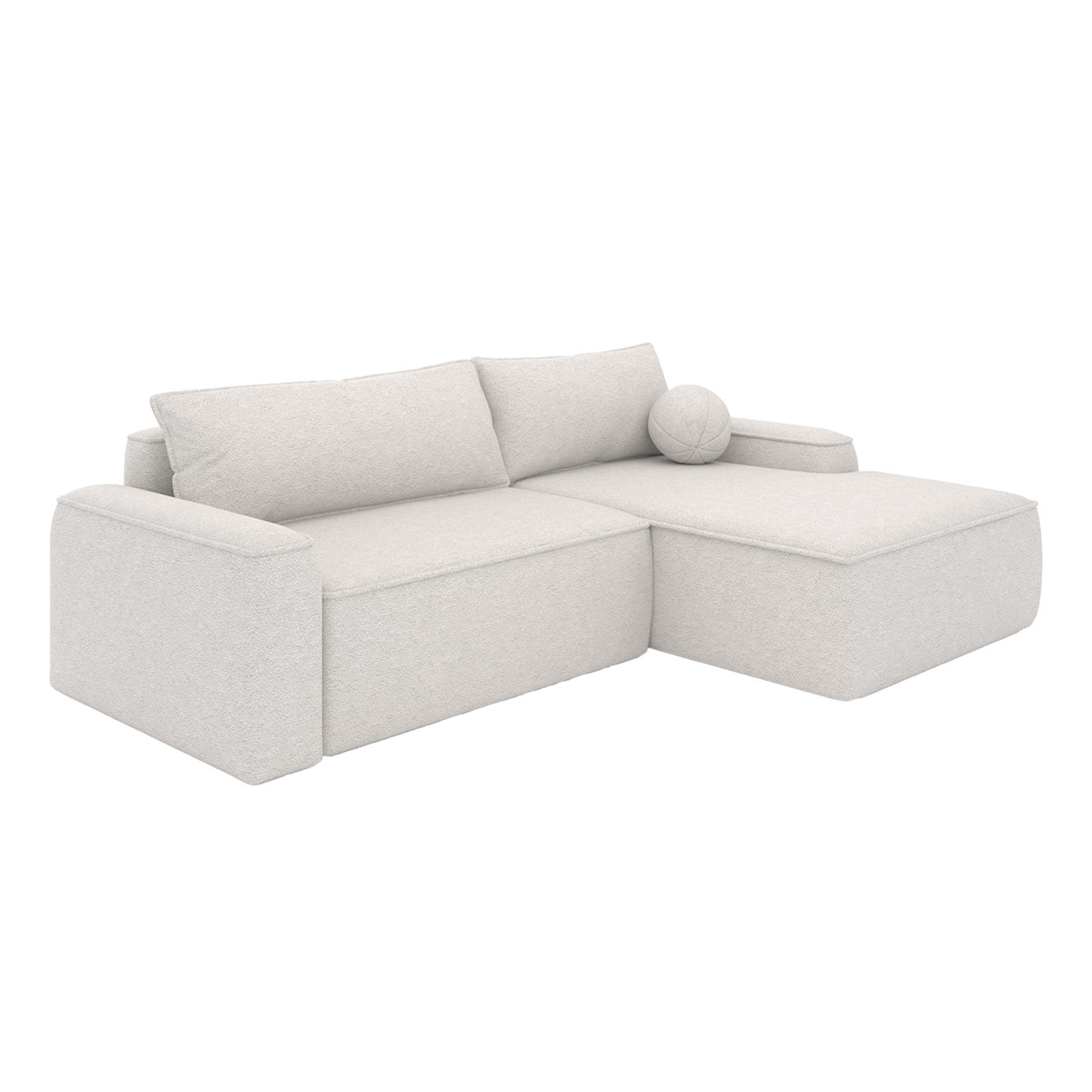 ECKSOFA OTATTI mit Schlaffunktion, Creme - Ecru, Textil (245/160cm) - Fedve