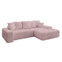 ECKSOFA Ottomane Rechts ENSI-L - 267x164x88 cm Rosa - Rosa, Holzwerkstoff/Kunststoff (164/267cm) - ALTDECOR