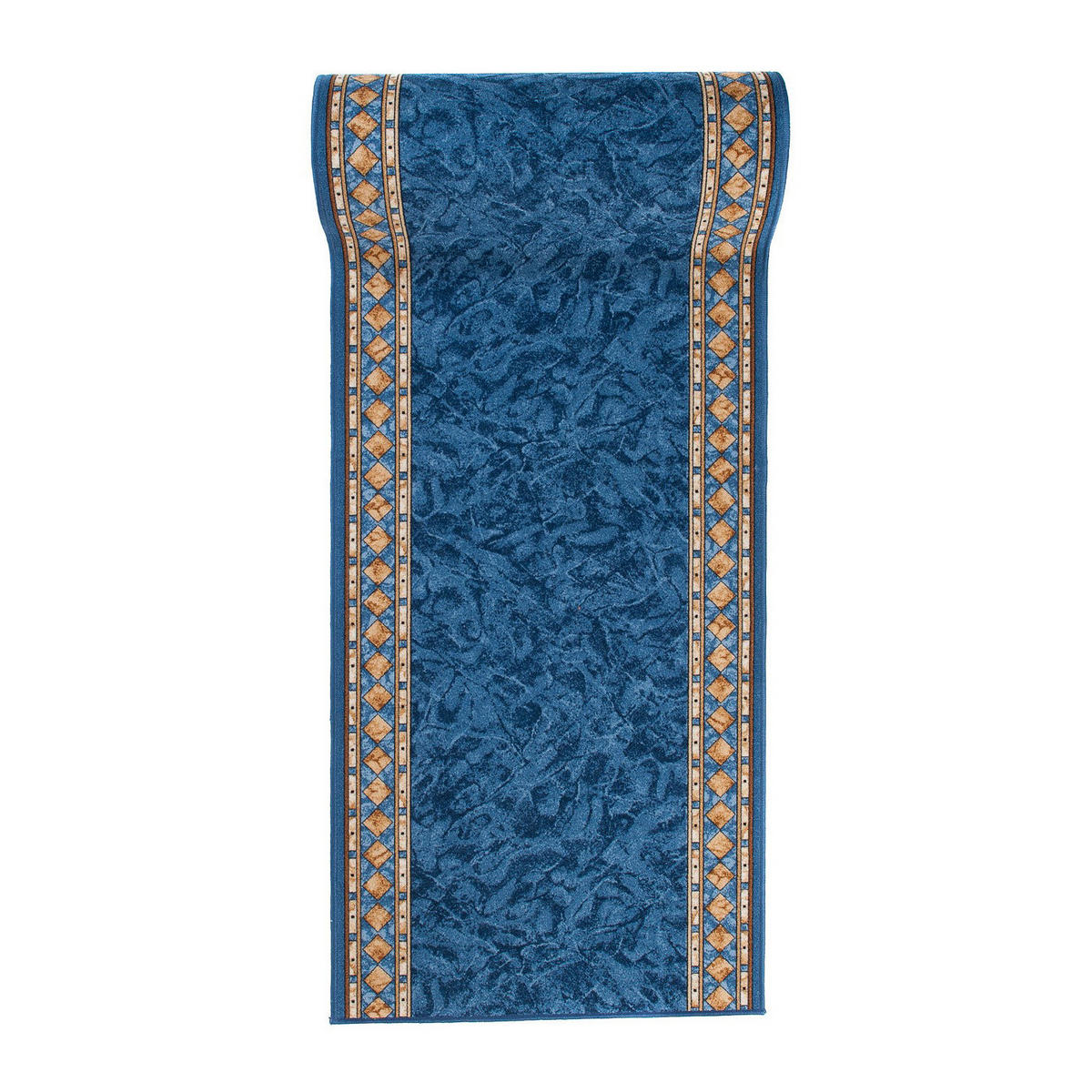 TEPPICHLÄUFER Anti-Rutsch Dunkelblau rutschfest Gummiunterlage 80/100 cm - Dunkelblau, Textil (80/100cm) - Tapiso