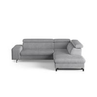 ECKSOFA mit Schlaffunktion und Bettkasten - Silberfarben/Schwarz, Kunststoff/Textil (215/262cm) - Cotta