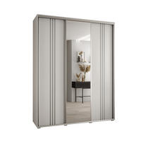 SCHWEBETÜRENSCHRANK 235,2/200/60 3-türig - Silberfarben/Weiß, Holz/Metall (200/235/60cm) - Abiks Möbel