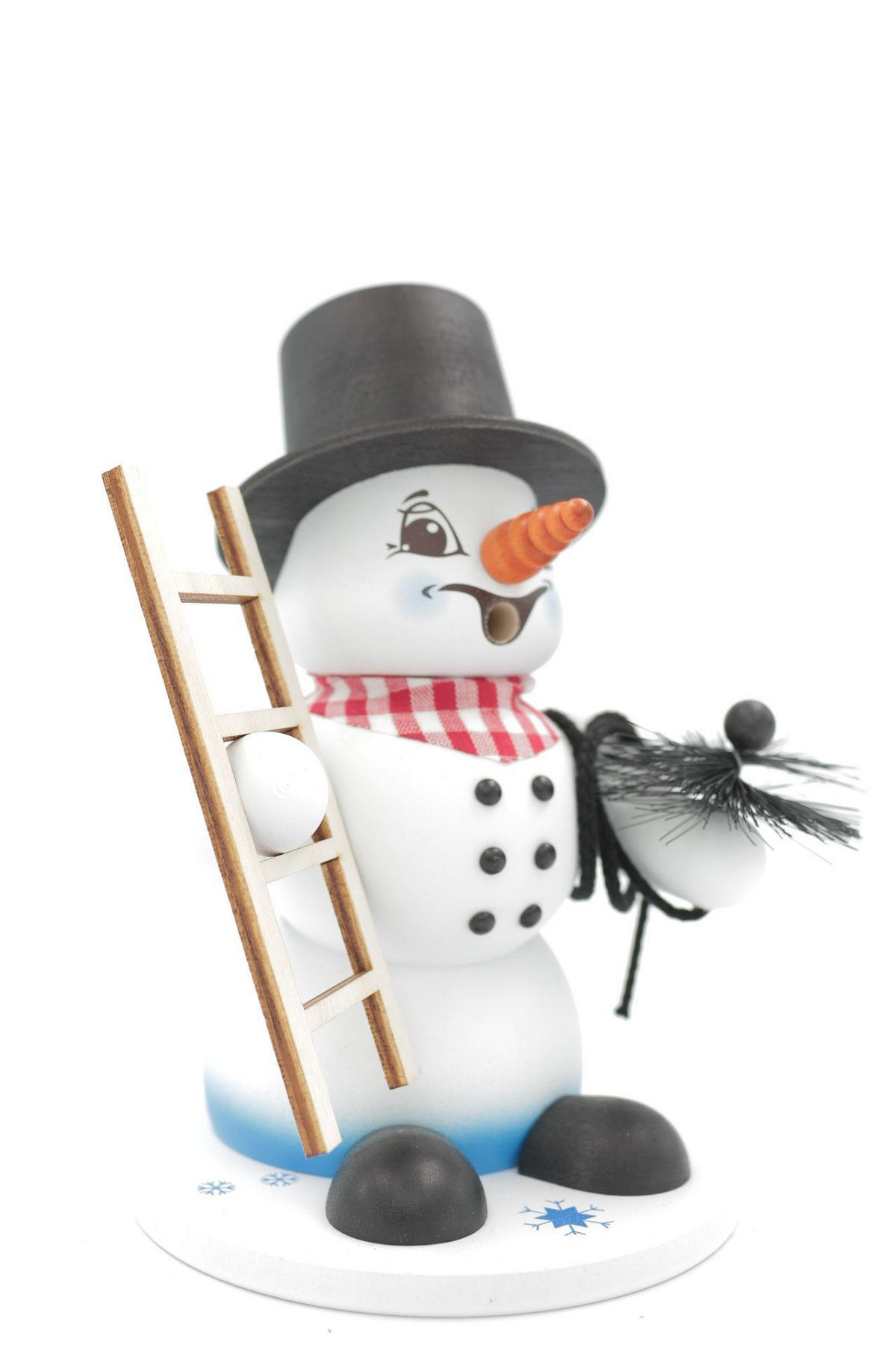 RAUCHFIGUR Schneemann Weiß Schornsteinfeger 19 cm - Multicolor, Holz (15/19/0.1cm)