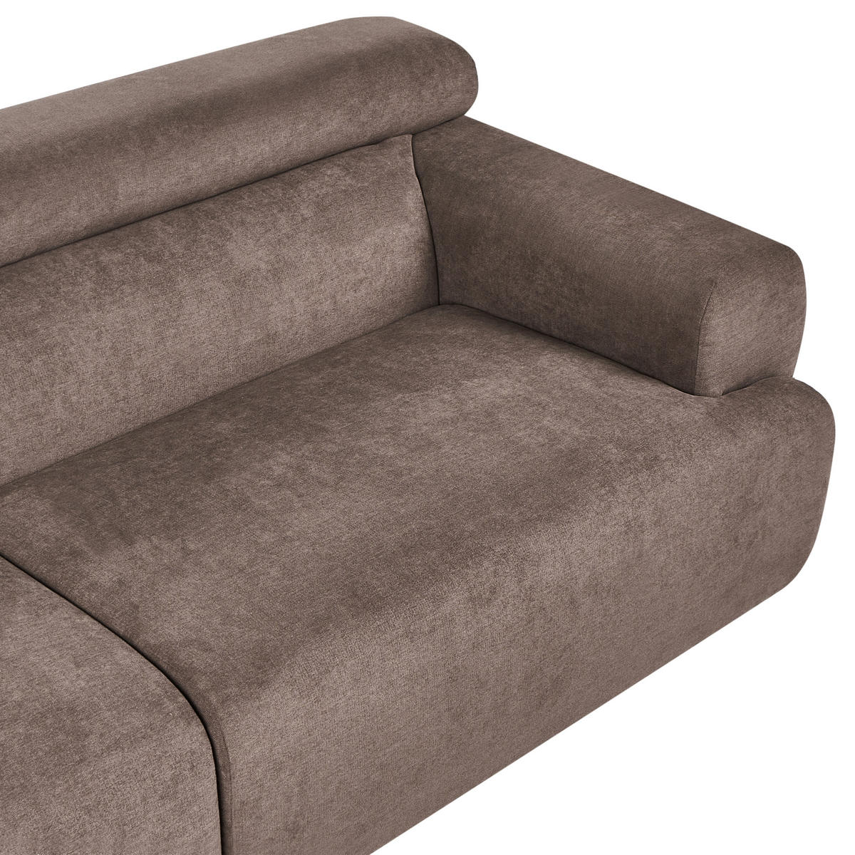 POHOVKA 3-místná Látka Hnědá Hovden - hnědá, textil (210/69/95cm) - Beliani