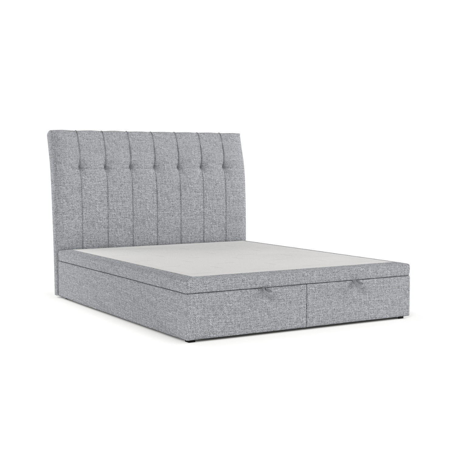 POLSTERBETT Kelsea mit Stauraum 120/200 cm Grau im Alta Stoff - Schwarz/Grau, Holz/Holzwerkstoff (120/200cm) - AltaBeds