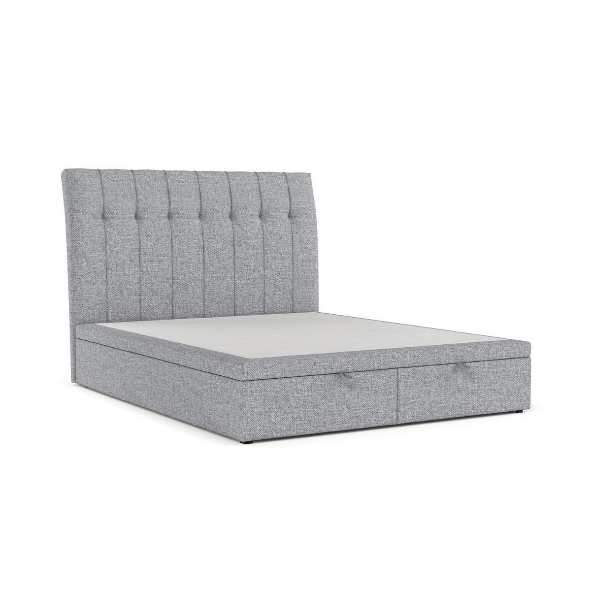 POLSTERBETT Kelsea mit Stauraum 140/200 cm Grau im Alta Stoff - Schwarz/Grau, Holz/Holzwerkstoff (140/200cm) - AltaBeds