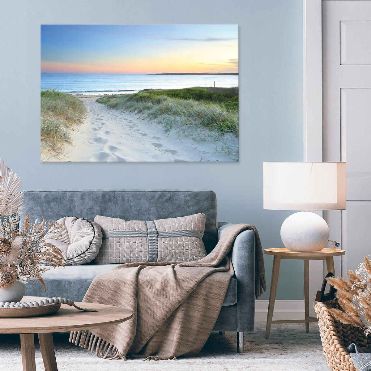 LEINWANDBILDER Strand Meer Natur 60x40 - Multicolor, Holzwerkstoff (60/40cm) - Wallarena