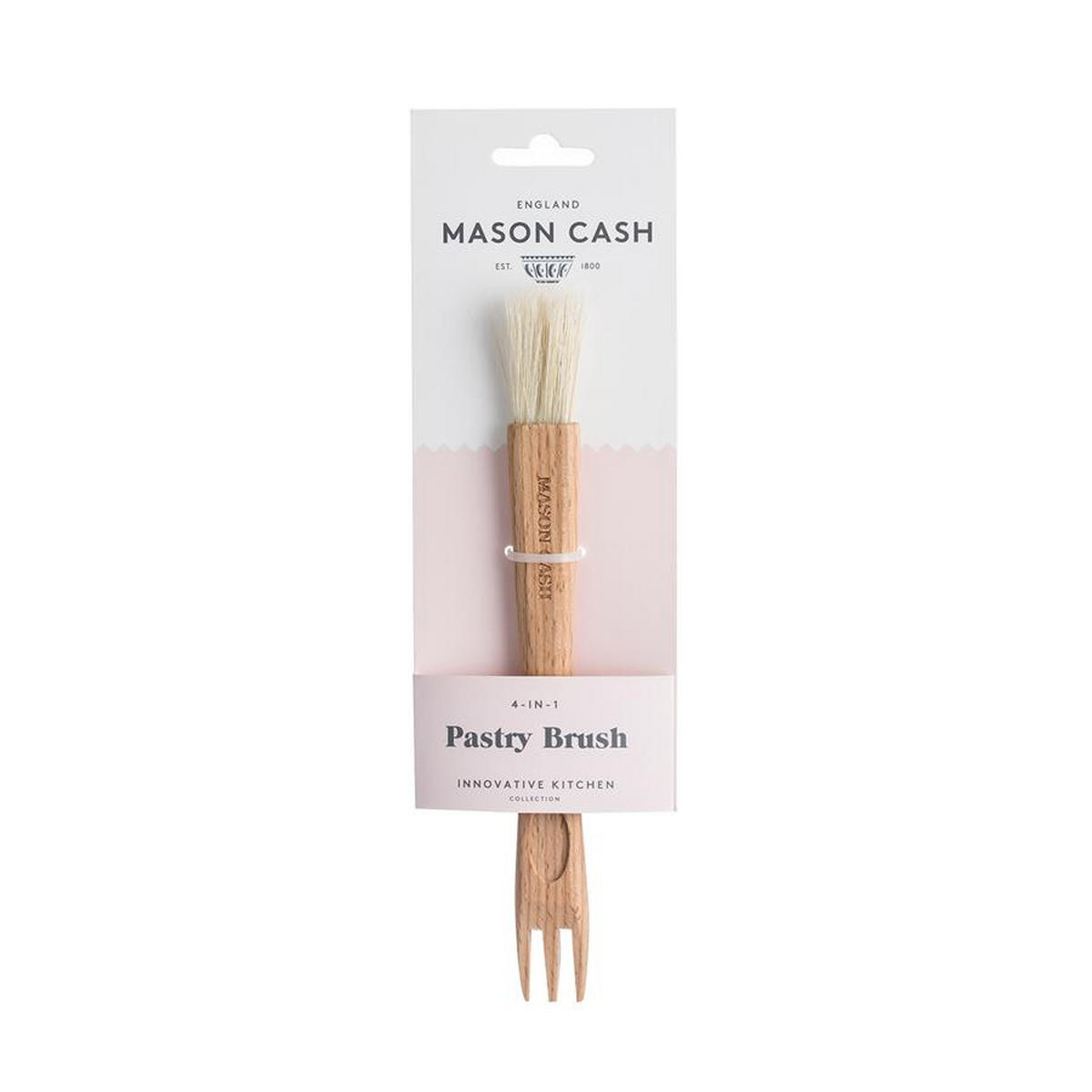 BACKPINSEL mit Gabel 4-IN-1 - Rot, Holz (2/1/22cm) - Mason Cash