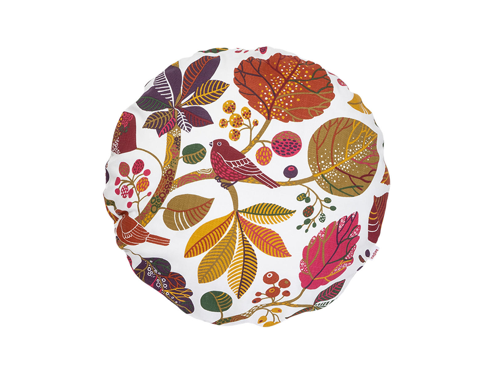 KISSENHÜLLE Rund Zauberwald elfenbein-bunt Baumwolle 50 cm Ø - Ecru/Multicolor, Textil (50/50cm) - beties Heimtextil