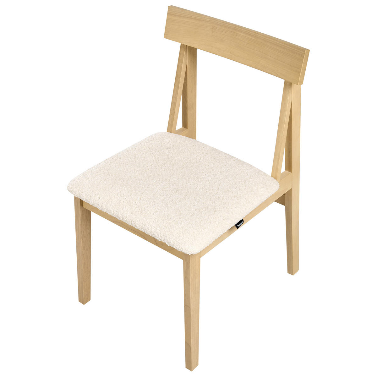 ESSZIMMERSTUHL 2er-Set Hellbraun Isle - Hellbraun/Beige, Holz (45/82/55cm) - Beliani