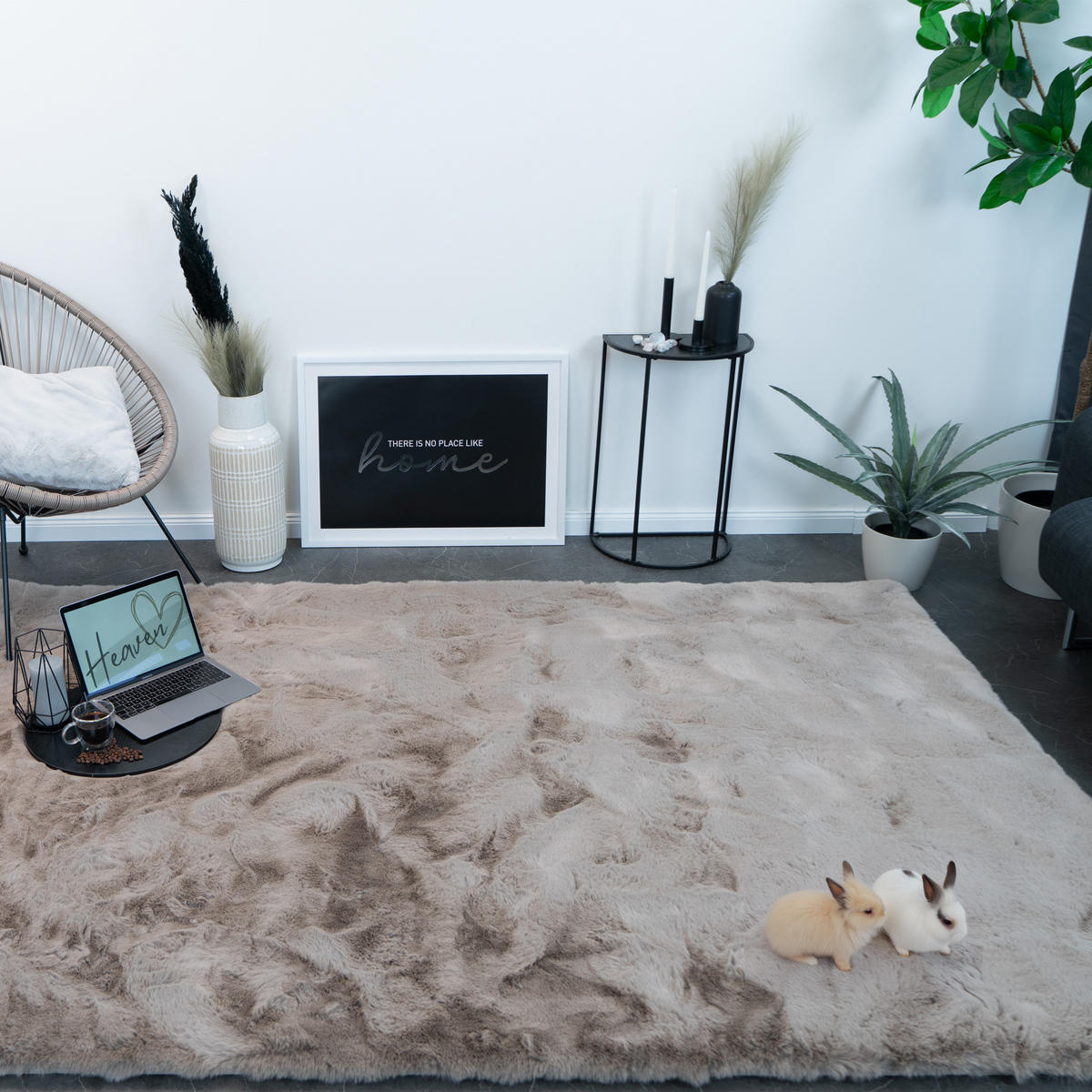 FELLTEPPICH HEAVEN SUPER SOFT 160/230 TAUPE - Taupe, Textil (160/230cm) - Consilio Concept