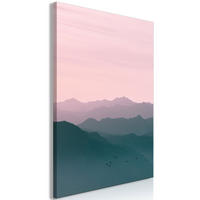KUNSTDRUCK Rosa 40/60 cm - Pink/Grün, Textil (40/60cm) - KUNSTLOFT