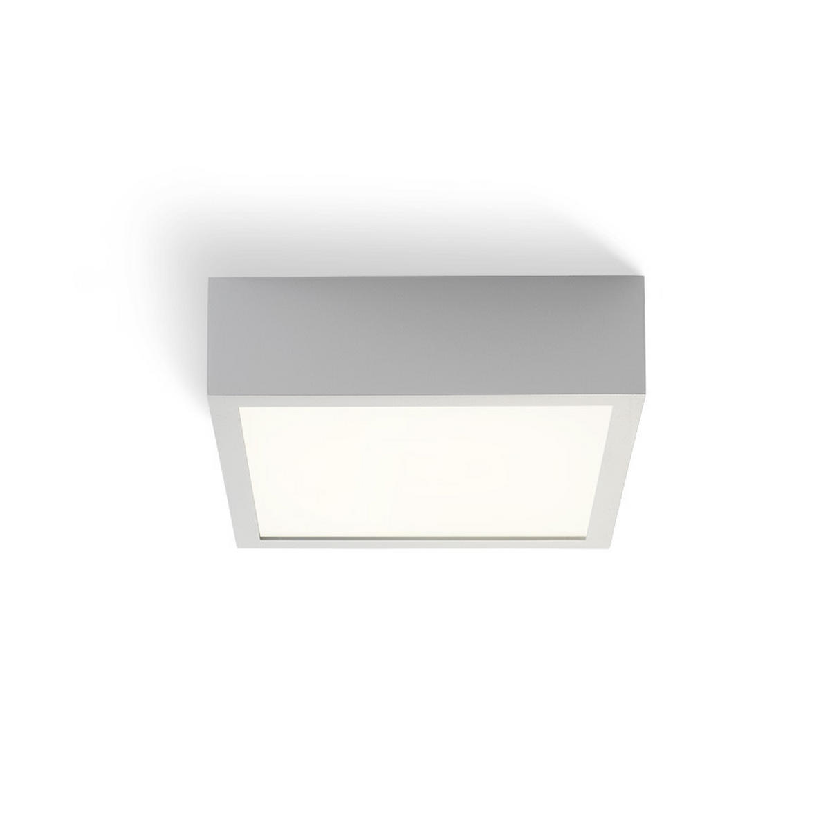 DECKENLEUCHTE STRUCTURAL LED 20x20 Weiß 12 W - Weiß, Metall (20/20/6cm) - Rendl