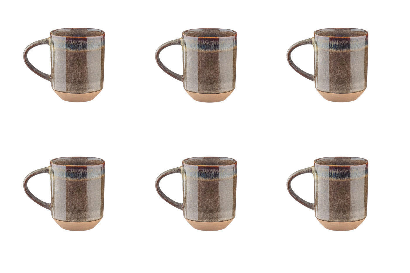 BECHER Genesis 400ml - 6er-Set - Basalt - Braun, Keramik (0.4L) - Björn