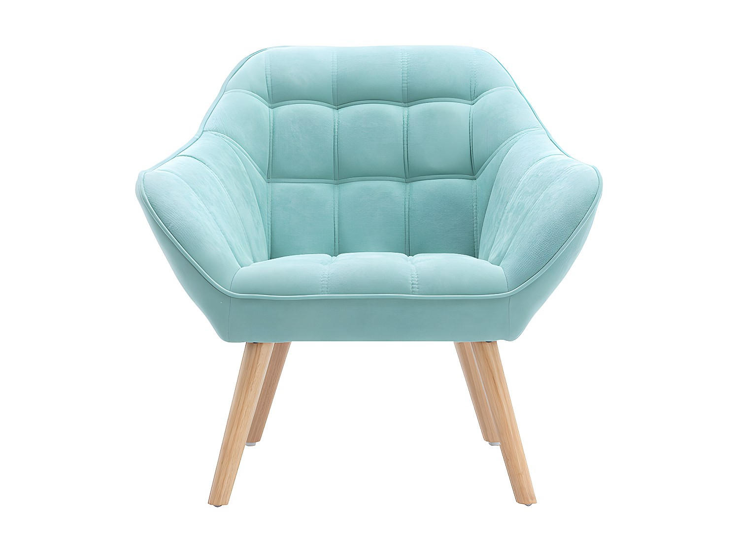 SESSEL mit gerader Rückenlehne - 1 Person - Stoff - Mandelgrün - - Grün, Textil (82/77/73cm) - Vente-Unique