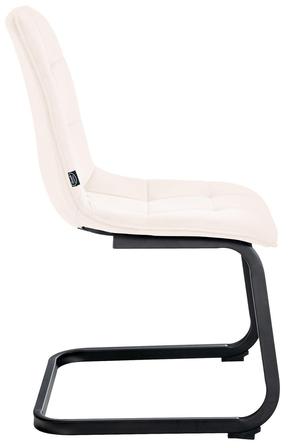 SCHWINGSTUHL 2er Set Samt creme - Creme/Schwarz, Textil/Metall (47/87/58cm) - CLP