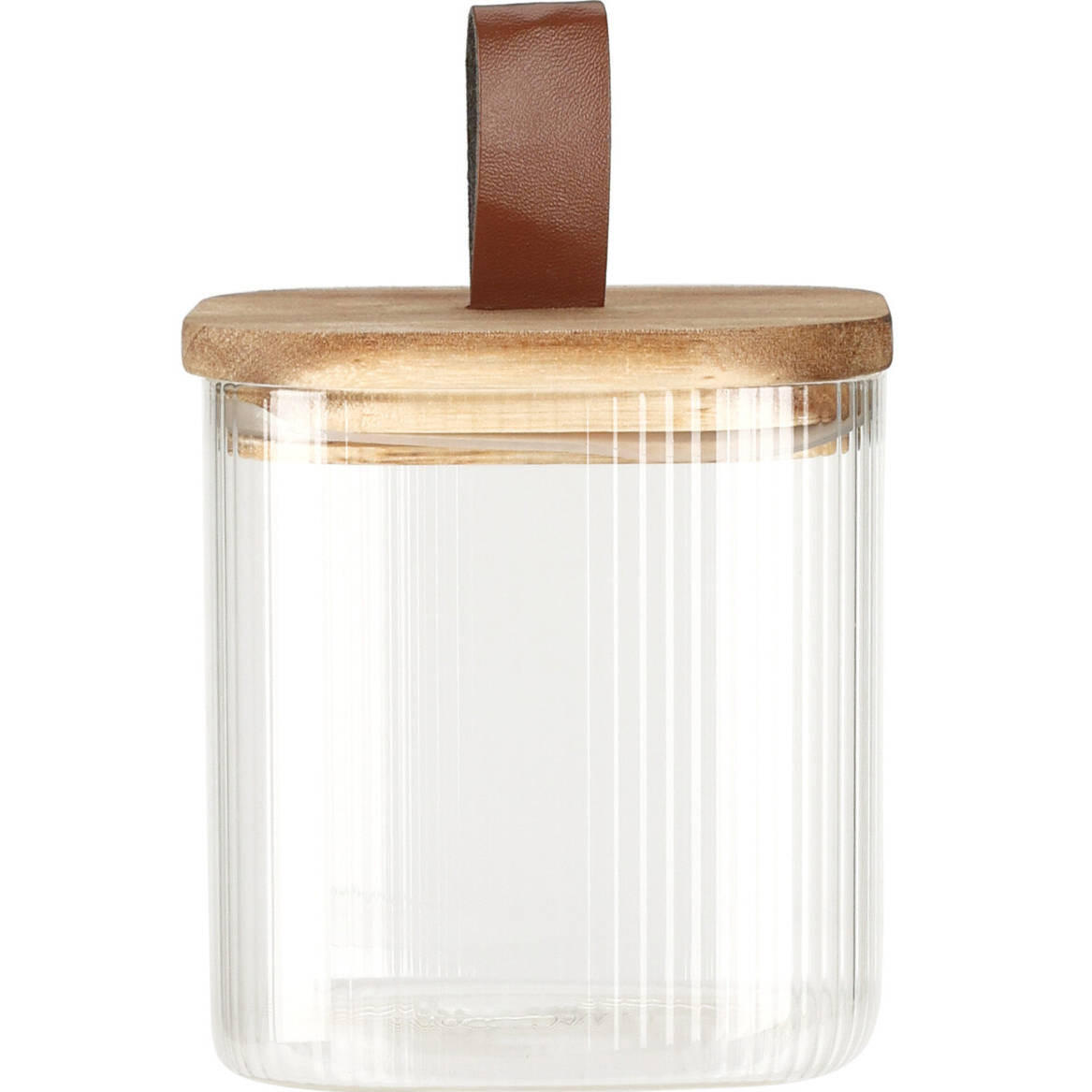 GLASBEHÄLTER Holzdeckel - Transparent, Glas (10.5/10.5/10.5cm)