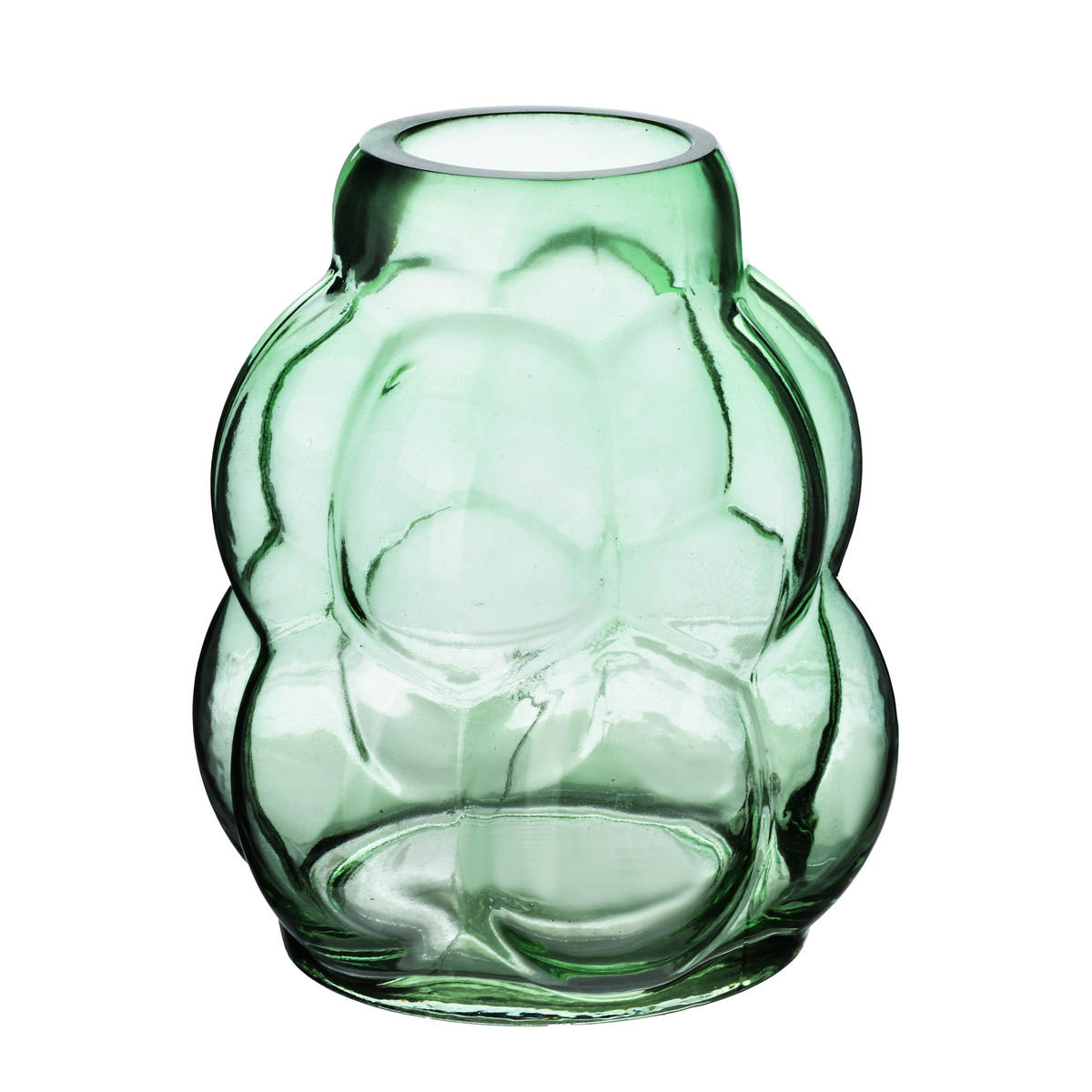 VASE Serenite Grün 16.5/16.5/18 cm Glas - Grün, Glas (18cm) - Mondex