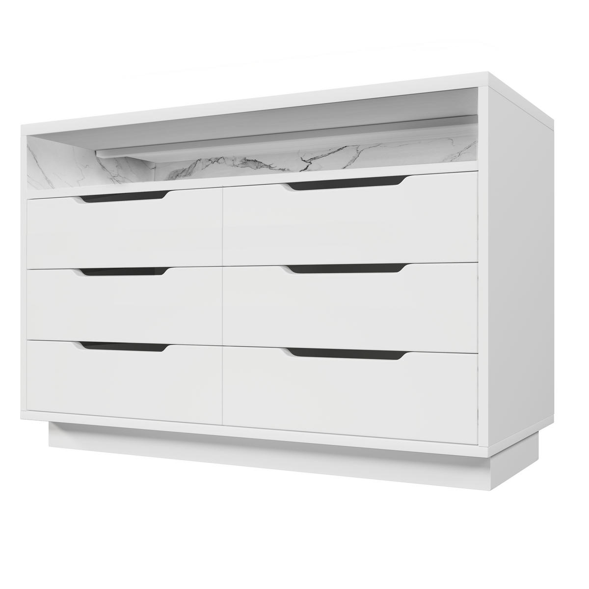 ANRICHTE Weiß 120/40/85 cm - Weiß, Holz (120/85/40cm) - PANGIVO