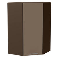 ECKHÄNGESCHRANK Brerra RAL 1019 graubeige Matt / Lava Matt 60 / 60 / 96cm - Dunkelgrau/Graubraun, Holz/Holzwerkstoff (60/96/60cm) - Feldmann-Wohnen