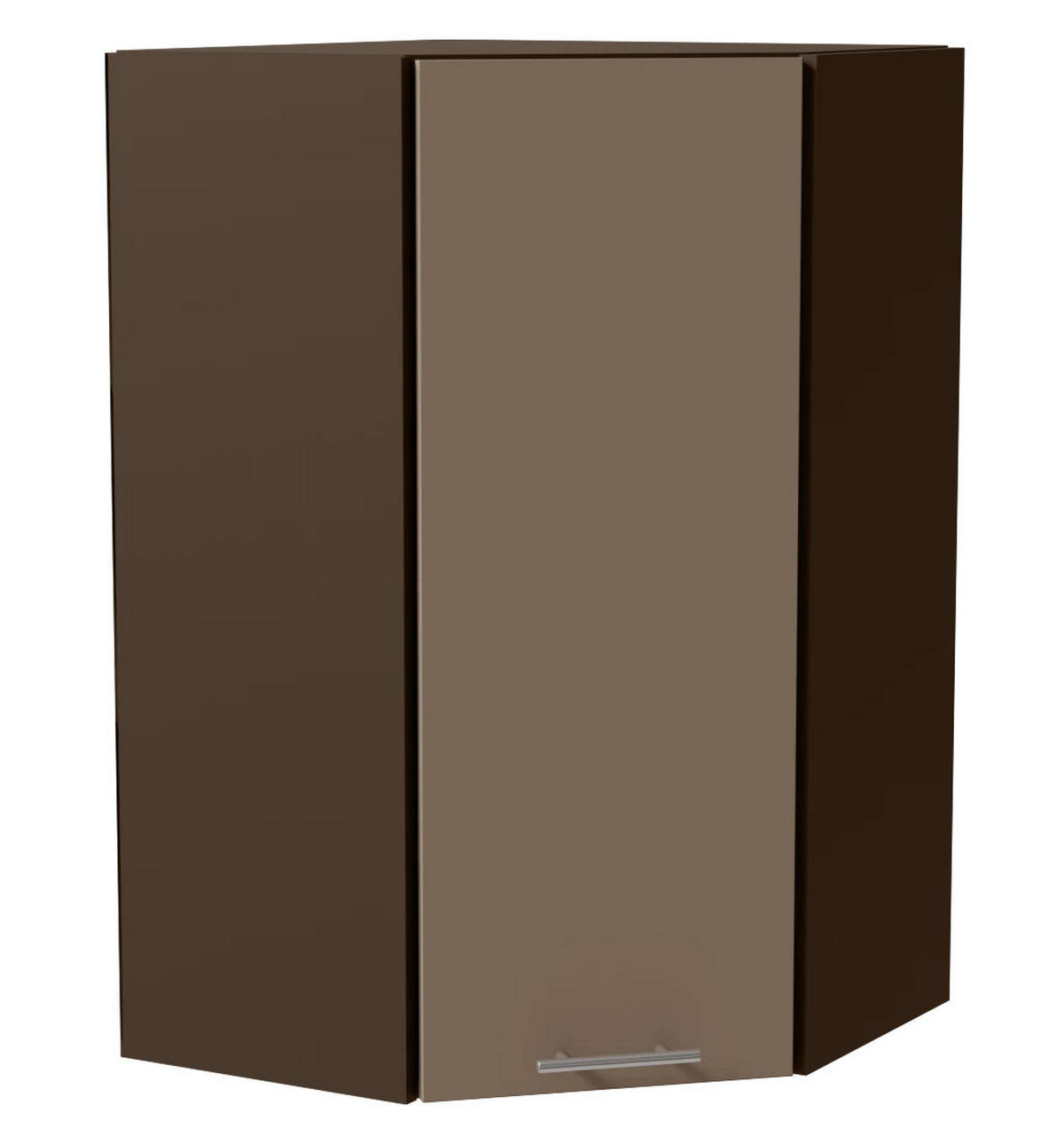 ECKHÄNGESCHRANK Brerra RAL 1019 graubeige Matt / Lava Matt 60 / 60 / 96cm - Dunkelgrau/Graubraun, Holz/Holzwerkstoff (60/96/60cm) - Feldmann-Wohnen