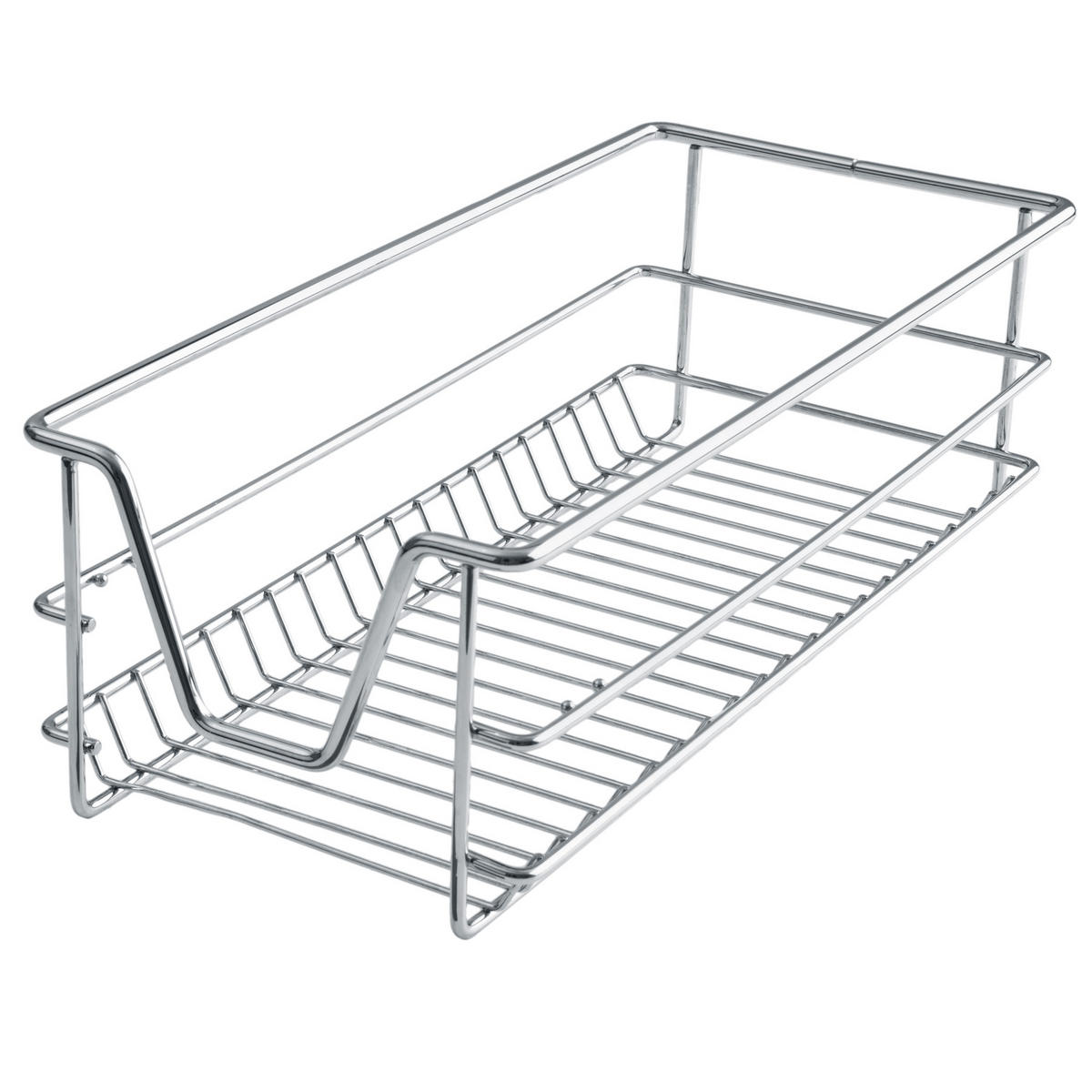 TELESKOPSCHUBLADE ,einfache Montage,grau - Grau, Metall (27/14/44cm) - tectake