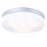 LED AUSSENDECKENLEUCHTE Alu Silber - Silberfarben, Glas (30/30/7cm) - Globo Lighting