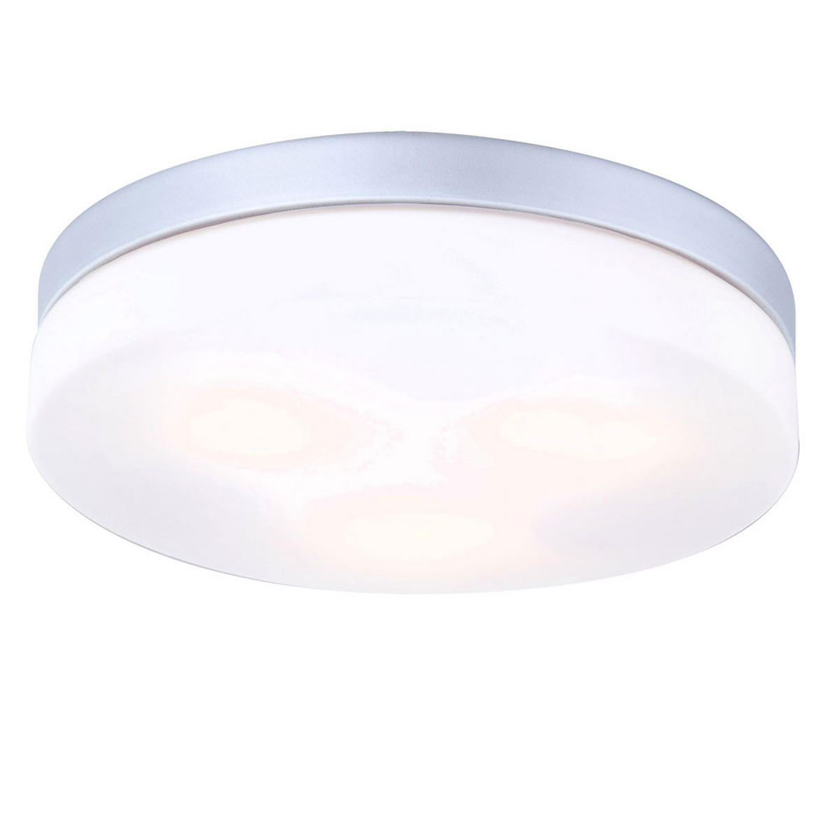 LED AUSSENDECKENLEUCHTE Alu Silber - Silberfarben, Glas (30/30/7cm) - Globo Lighting