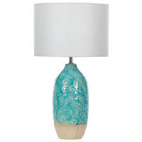 TISCHLAMPE Ataba 32/32/58 cm - Blau, Keramik (32/32/58cm) - Beliani