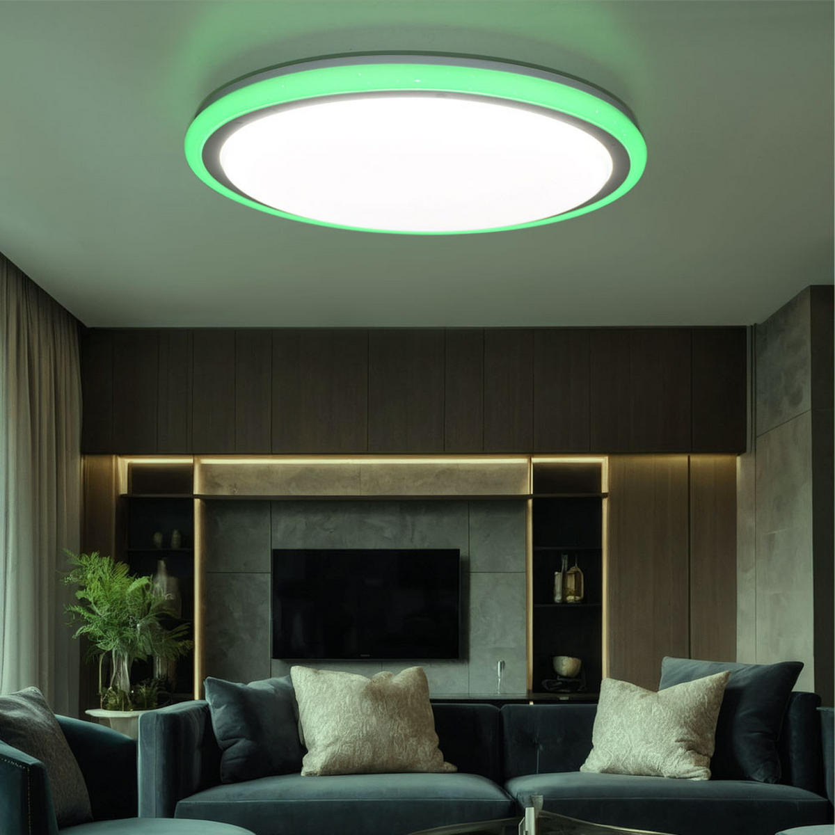 LED DECKENLEUCHTE Kunststoff Weiß LUISA - Weiß, Metall (60/60/8cm)