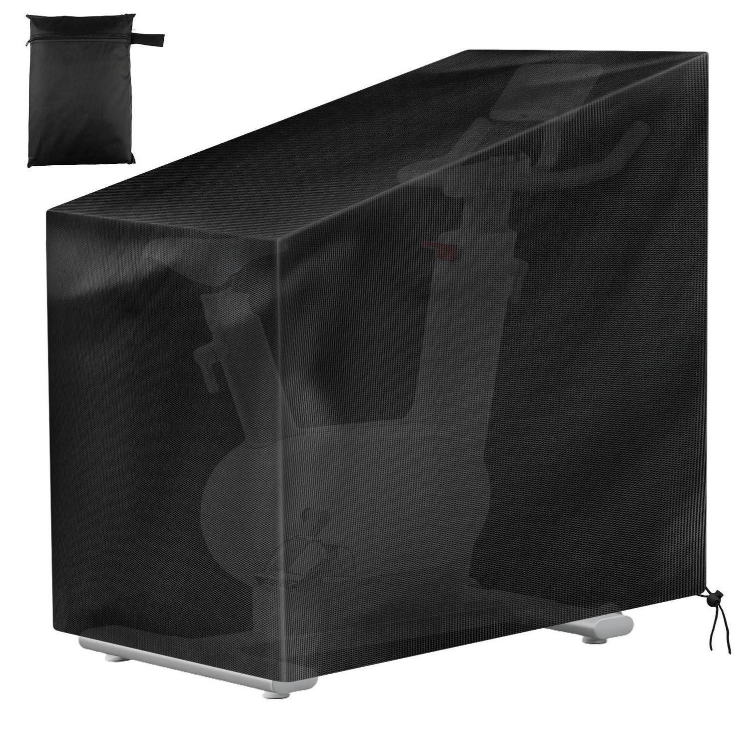 ABDECKUNG Heimtrainer 123*58*113/142cm Wasserdicht Oxford Polyester - Schwarz, Kunststoff (142/58/123cm)