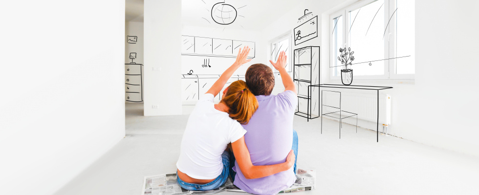 Pärchen plant neue Wohnung