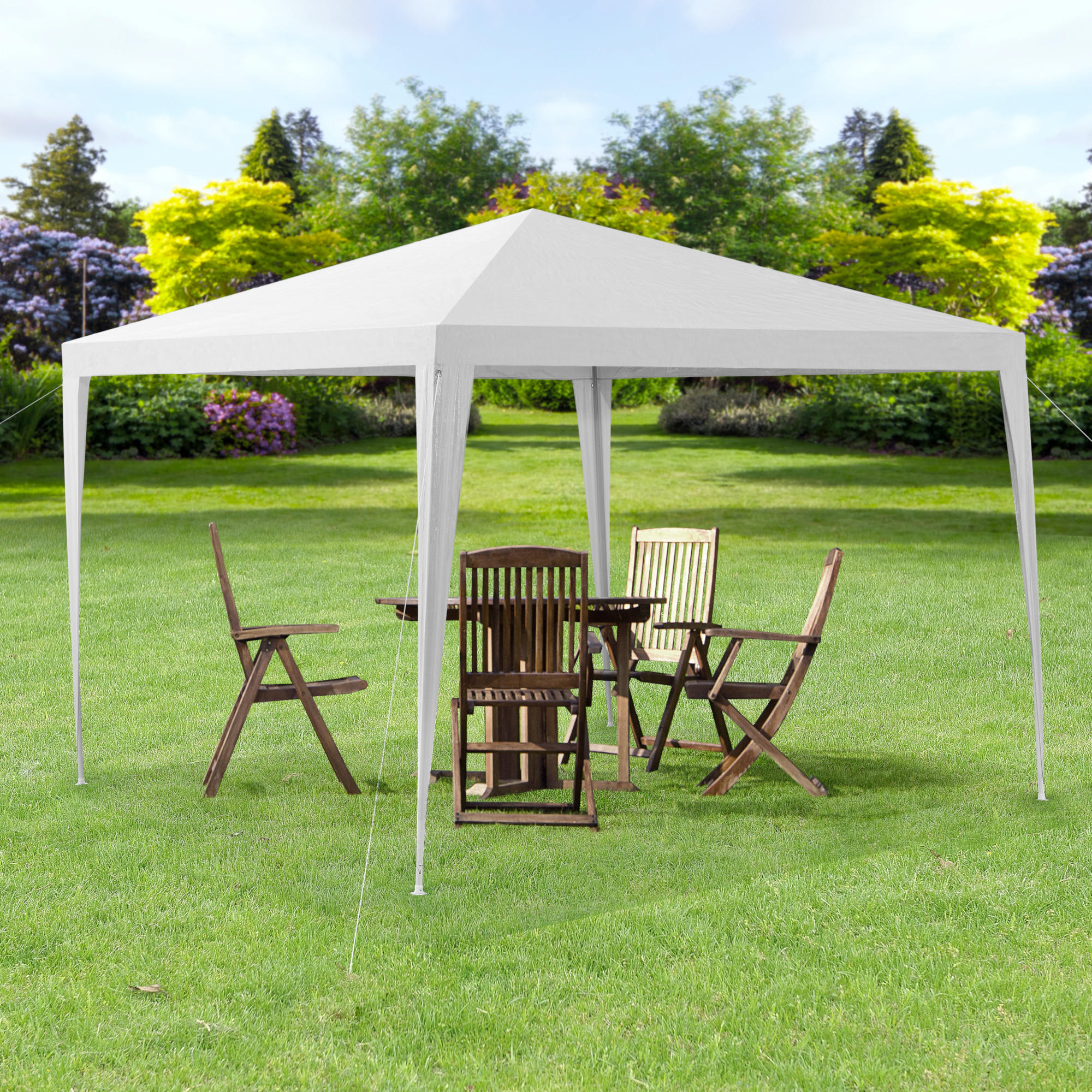PARTYZELT Wedau - Weiß, Kunststoff/Metall (300/255/300cm) - casa.pro