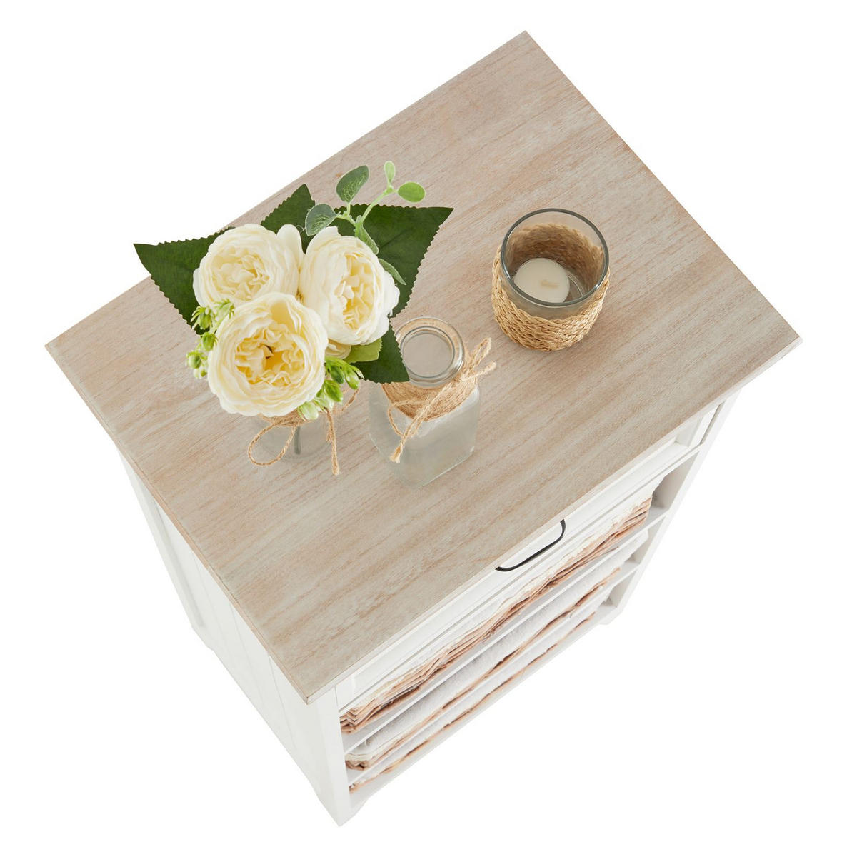 KOMMODE PROVENCE - Weiß, Holz (42/80/31cm) - CARO-Möbel