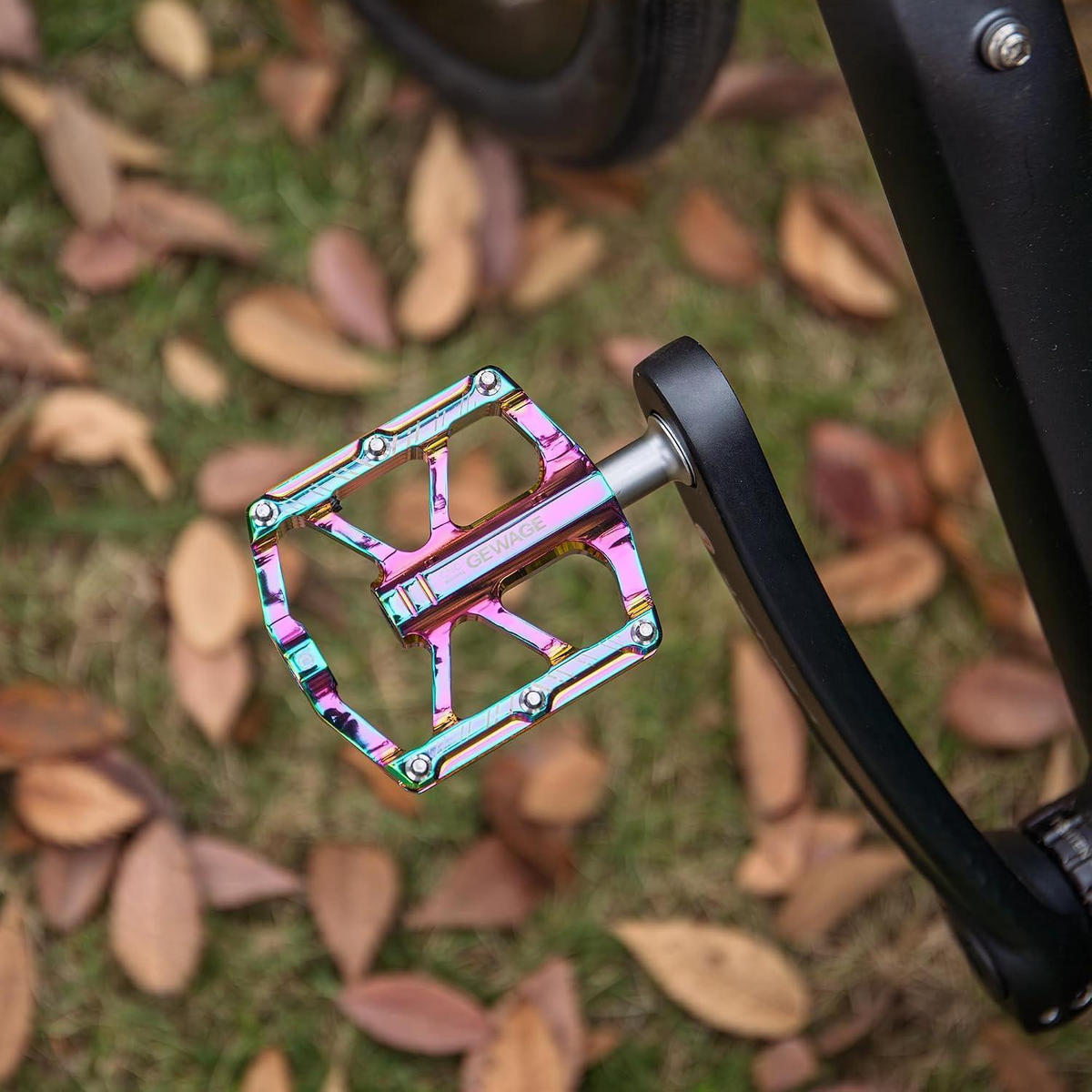 FAHRRAD Pedale 9/16 Zoll Aluminium mit Reflektoren bunt - Multicolor, Metall (7.4/1.5/11cm)