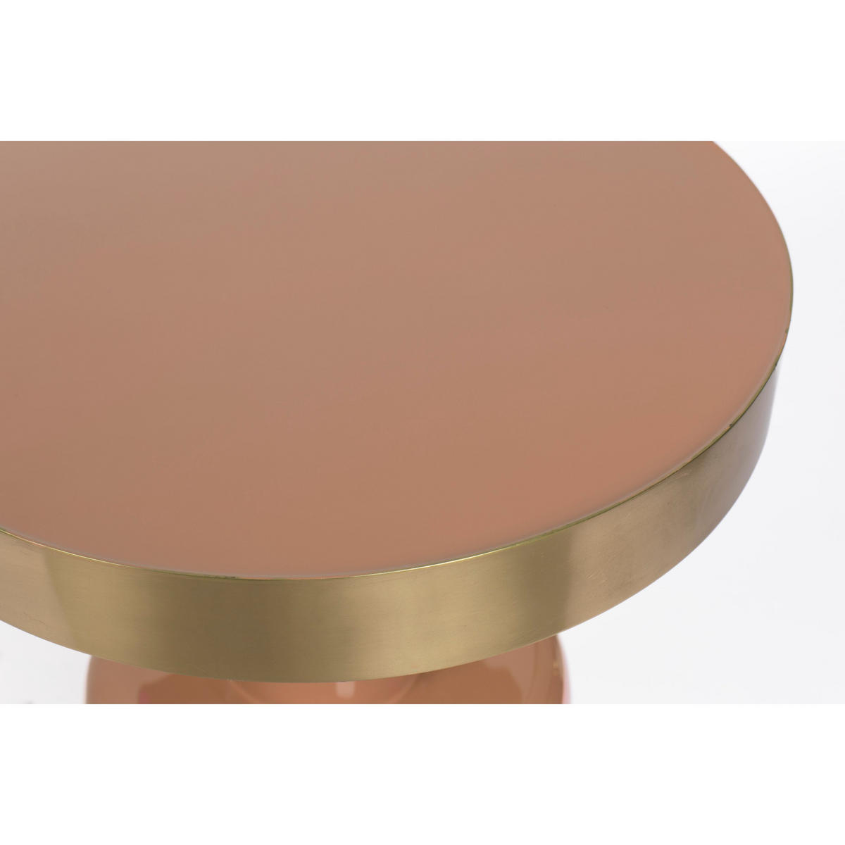 BEISTELLTISCH Glam Rund 36 cm Rosa/ Gold - Pink, Metall (36/36/51cm) - Zuiver