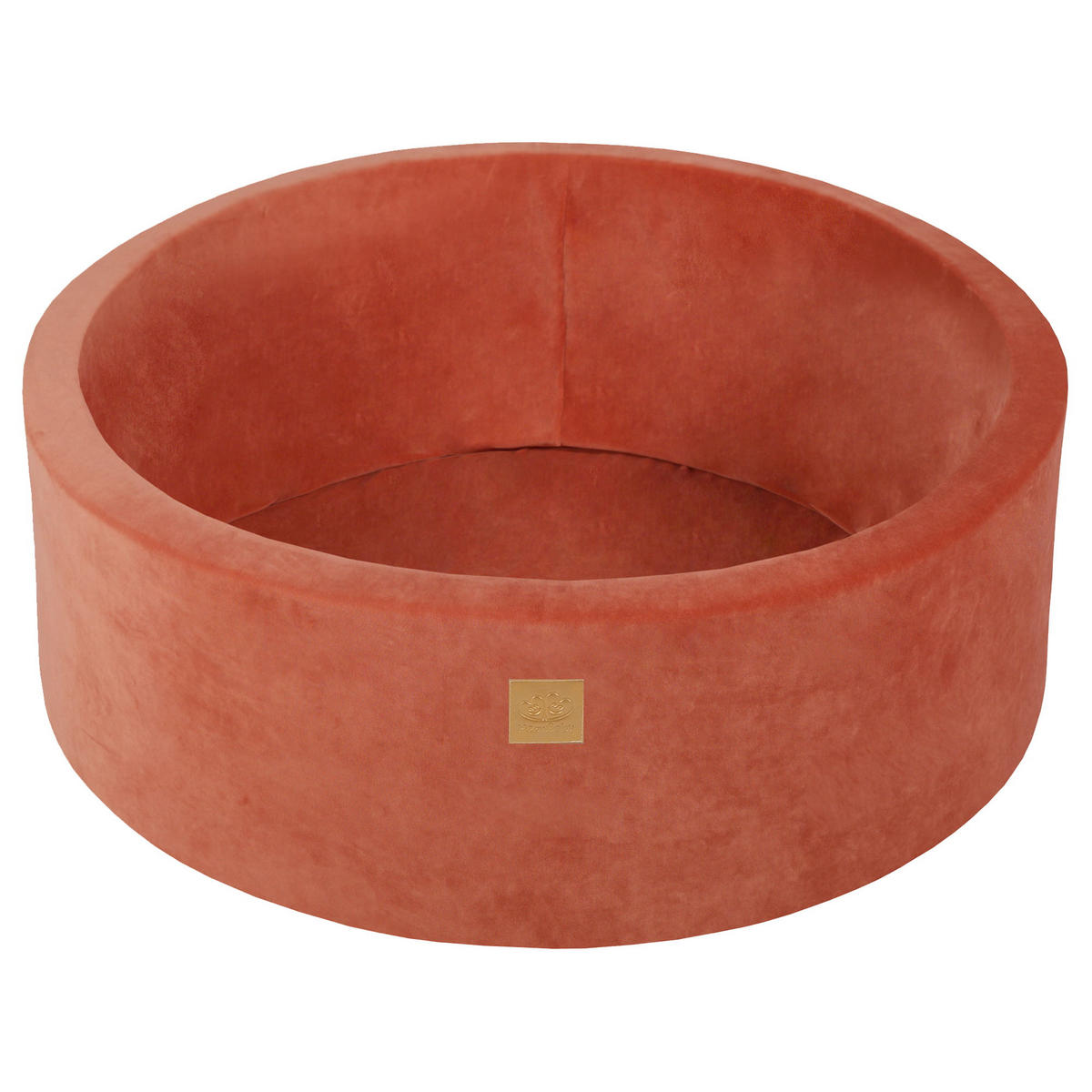 BÄLLEBAD für Kinder, Samt, Marsala Rot - Dunkelorange, Textil (90/90/30cm) - MeowBaby