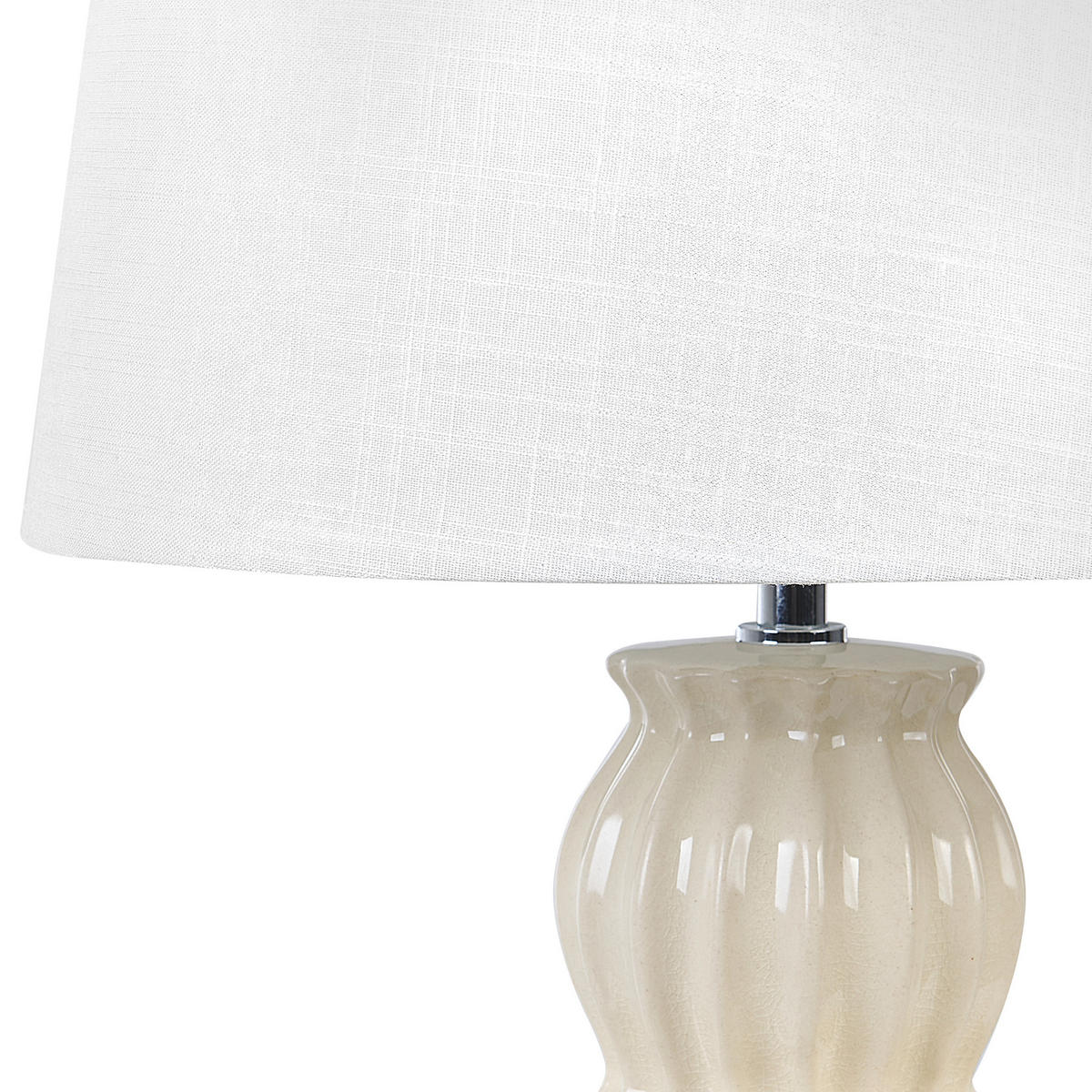 TISCHLAMPE Malabuka 35/35/46 cm - Beige, Keramik (35/35/46cm) - Beliani