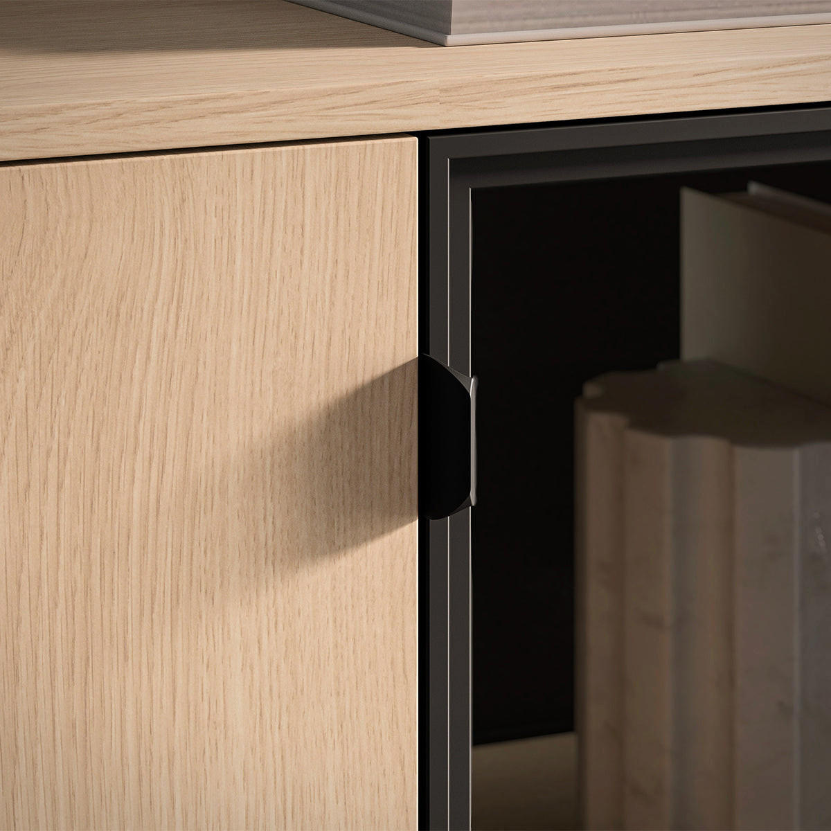 SIDEBOARD Paige Holz und Schwarz - Braun, Holzwerkstoff (107/86/40cm) - Petits-meubles