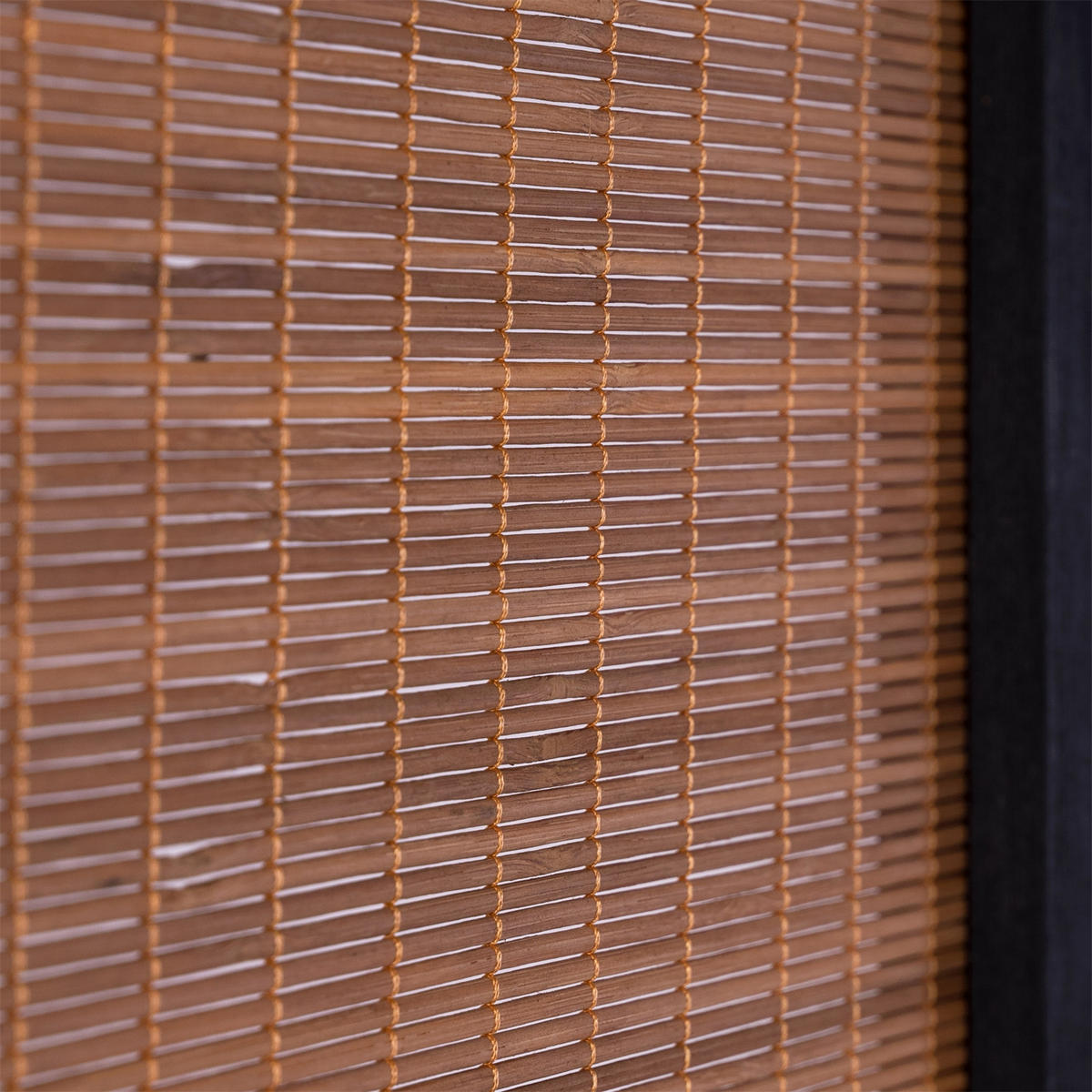 RAUMTEILER Osaka 3-tlg. Bambus, Reispapier - Schwarz, Holz (120/170/2cm) - CREEDWOOD